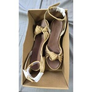 NIB Rothys The Knot Sandals Golden Sun Women's Size 6.5 Two Inch Heel New